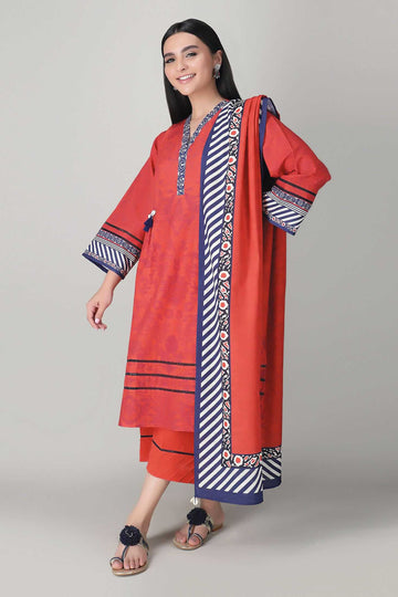 Khaadi Alk20419 Red Winter Collection 2020